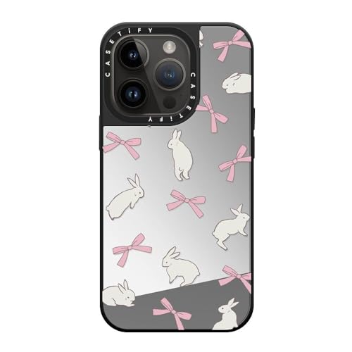 Coque miroir iPhone 14 Pro CASETiFY haut de gamme design ruban lapin - 3