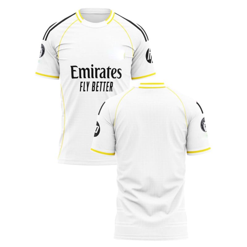 Real White Home Boys Football Jersey (Kids,Boys,Men)(7-8Years