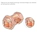 MECCANIXITY Split Bolt Connector Brass Copper 35mm Grounding Clamps with 22mm Matching Hex Nut for Completing Ground Bonding to Bare Wires Pack of 3