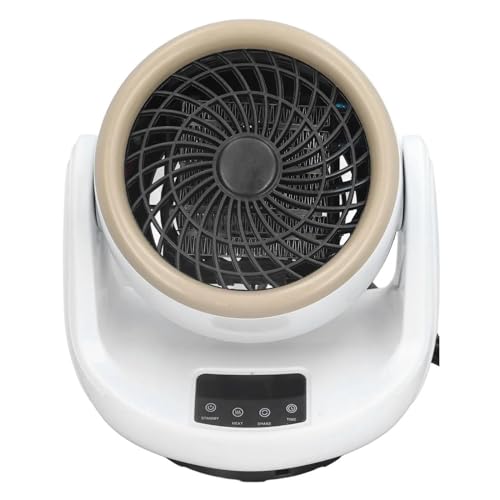 Calentador Espacial Con Aspas De Aire De Pulpa En Espiral, Pequeño Calentador Eléctrico Blanco Con Mando A Distancia For Baño FáCil De Usar