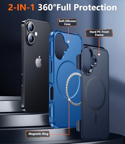 Carcasa magnética iPhone 16 Temdan anticaídas para usar el móvil en coche y exteriores 5