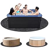 Foandbevi [3MM Thickened] 90 Inch Hot Tub Pad Inflatable Hot Tub Mat, Slip-Proof Backing, Absorbent Spa Pool Ground Base Flooring Protector Mat for Protect Outdoor Tub Pool from Wear