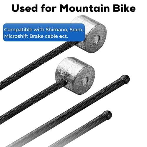 Corki Cycles Bike Brake Cable Set - Upgraded Universal Mountain Bike Brake Cable Kit with Teflon-Coated Inner Lines