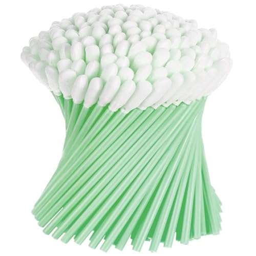 100 Piezas Bastoncillos Limpieza de Espuma, Estéril de Algodón Rectangulares Largas, Palillos de Esponja de Limpieza. Bastoncillos Impresora, Lentes Ópticos y Equipo Fotográfico