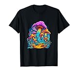 Trippy Setas Viaje Psicodélico Setas Hippie Camiseta
