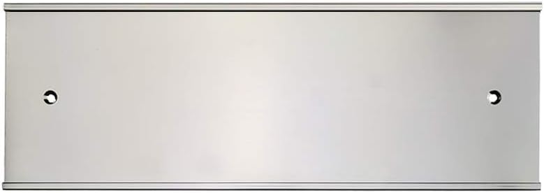 3x10 x 1/16 inch Wall Mount Nameplate Holder Silver