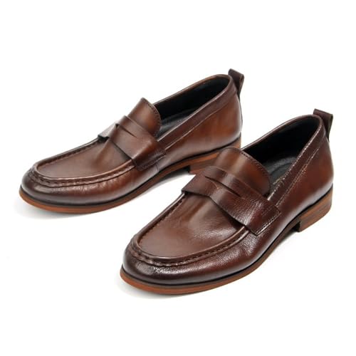 Mens Single Buckle Slip On Genuine Leather Tuxedo Oxford Dress Shoes Wedding Business Casual Loafers Shoes2