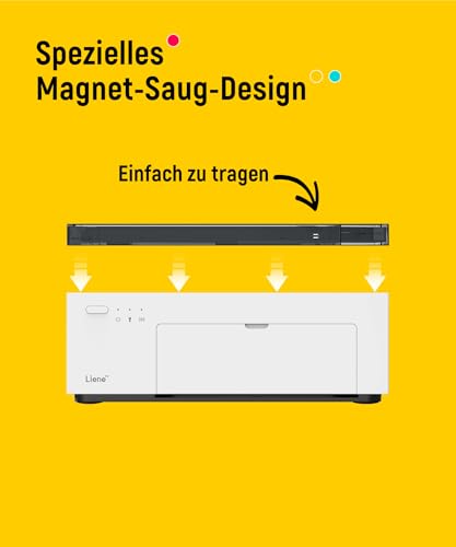 Liene Amber M100 Fotodrucker Smartphone, 10X15 mit 20 Fotopapiers/Patrone, WiFi Handy Fotodrucker für iPhone/Android/PC, 300DPI Farbsublimation Sofortbilddrucker, Photo Printer Portable für Zuhause