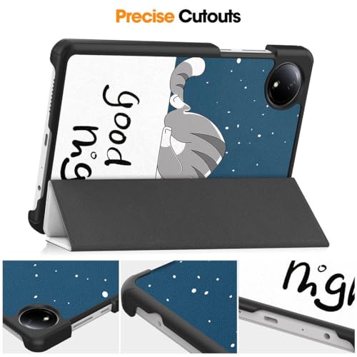 SATURCASE Etui na Xiaomi Redmi Pad SE 8,7 cala, Piękne etui ze skóry PU z klapką składaną Slim Lekkie Automatyczne włączanie/wyłączanie Ochronne etui na tablet (KN-8)