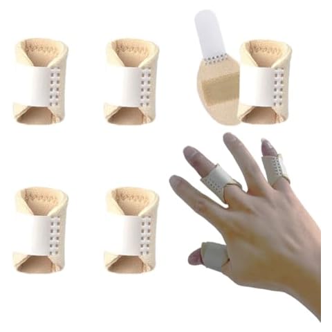 Thumb Finger Splints (5Pcs), Trigger Finger Splint Thumb Brace for Broken Finger, Straightening, Arthritis, Sprained, Pain Relief, Finger Stabilizer Support for Thumb/Middle/Ring/Index/Pinky Finger Cover