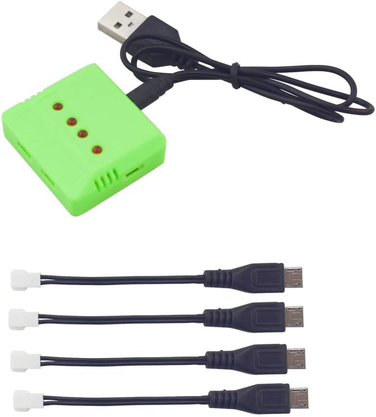 sea jump 4PCS 3.7V 500mah Lithium Battery + 4in1 Charger for E58 S168 JY019 Folding Quadcopter Spare Parts