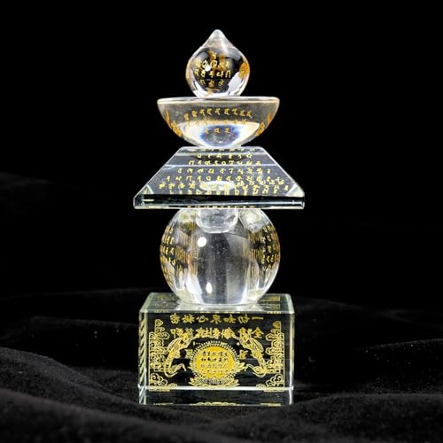 FENNYYAR Prisma de cristal de cristal budismo Sutra Escrituras