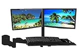 EZM Dual LCD/LED/Plasma/Flat Panel Monitor and Keyboard Wall Mount Black (002-0040)