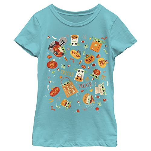 T-shirt Star Wars Mandalorian Halloween pour fille taille M coloris bleu Tahiti