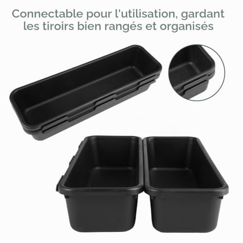 Organiseur tiroir modulable 8 pièces antidérapant TESSTSY