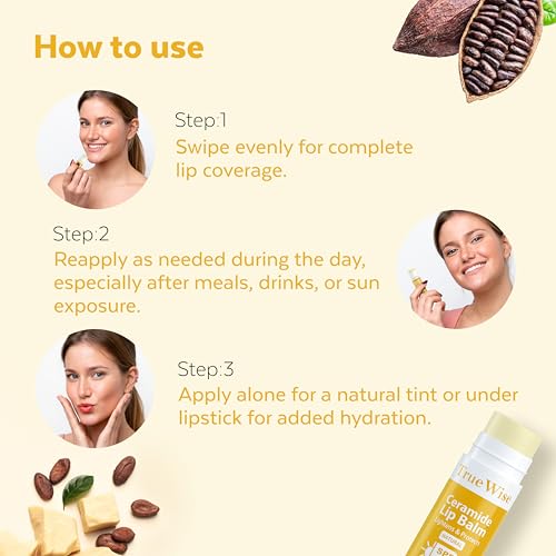 Image of Natural Lip Balm with SPF 50 PA+++ | Brightens Lip Balm For Dark Lips | Kojic Acid & Niacinamide,Vitamin E | Repairs Chapped & Dry Lips | Soft, Glossy Lip for Women & Men 5g