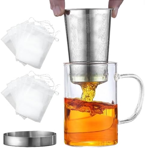 Cosuy Tea Cup With Infuser And Lid - Glass Tea Cup With Infuser And Lid - Large Tea Ug In