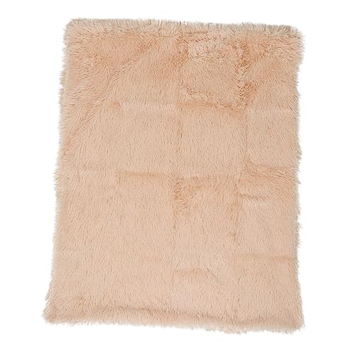 BESTonZON Pet Dog Cat Plush Warm Nest Cushion Blanket Mat Cozy Long Pad for All Seasons Durable Washable Bed for Pets Travel Friendly Comfortable Sleeping Space