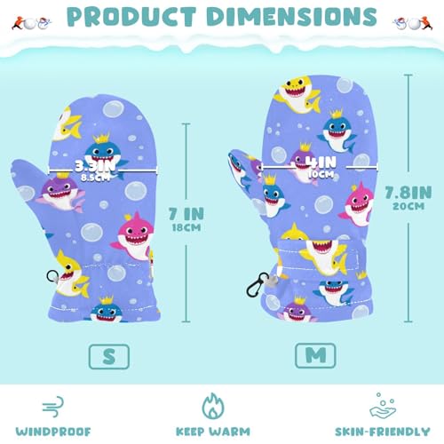 Image of Plaaee Early 1990s Pattern Kids Glove Warm Mitten Winter Favor for Toddler Boys and Girls Children Cold Weather Gloves