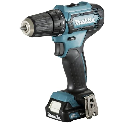 Makita DF333DSAL1 Akku-Bohrschrauber 12 V max. / 2,0 Ah, 2 Akkus + Ladegerät im Transportkoffer inkl. Akku-Lampe ML106
