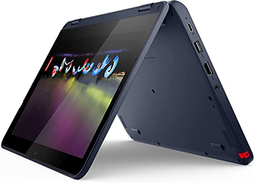 Lenovo Newest Touch 300W In Blue Speckled Design 11.6In 2-In-1 Convertible Laptop Amd 3015E Up To 2.3Ghz 8Gb Ram 128Gb Ssd Web Cam Windows 11 Pro Active Stylus Included #TOP2