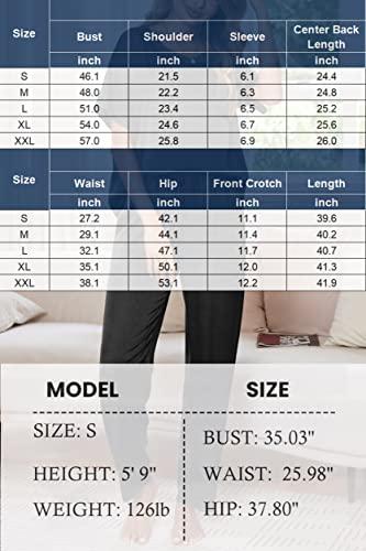 Image of Ekouaer Womens Satin Silky Pajama Set Short Sleeve Shirt with Long Pajama Pant Set Soft PJ Loungewear