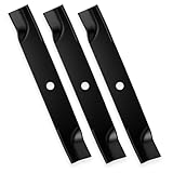 TCU15881 60' High Lift Blades for John Deere Ztrak Z930M Z950M Z950R Z915E Z951R 1025R Z757 Z665 X710 X730 X738 60 inch Deck Cut Lawn Tractor Zero-Turn Mower M128485, M131958, M144196, M163983, Black