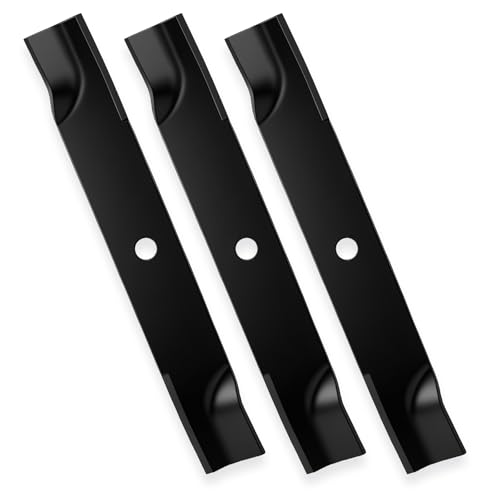 TCU15881 60 High Lift Blades for John Deere Ztrak Z930M Z950M Z950R Z915E Z951R 1025R Z757 Z665 X710 X730 X738 60 inch Deck Cut Lawn Tractor Zero-Turn Mower M128485 M131958 M144196 M163983 Black