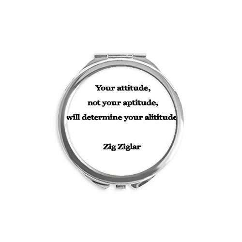 Miroir rond de poche cadeau inspirant maquillage portable attitude positive