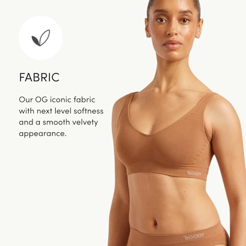 Image of Boody -Seamfree Crop Bra -Seamless Bralette -No Padding, Clips, Fastenings, Wires -Bamboo Viscose -Low-Medium Support Pull-On