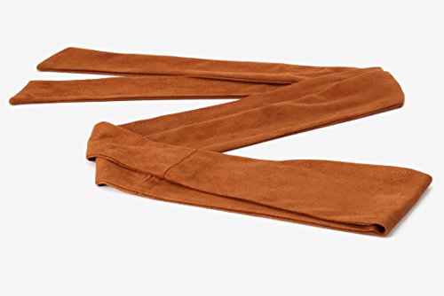 Aecibzo Women's Bowknot Self Tie Wrap Around Obi Waist Band Cinch Boho Waist Belt (Brown) #TOP3