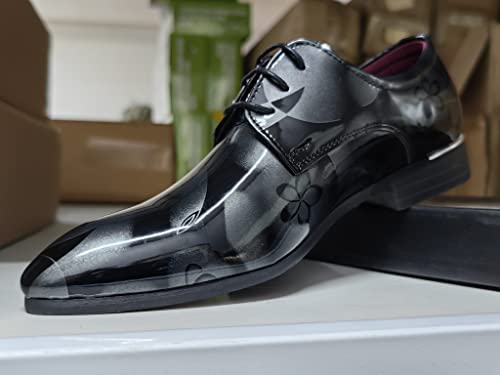 Chaussures homme pour mariage élégant en cuir à fleur - 3