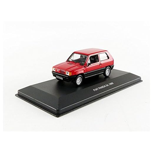 Solido – Fiat Panda – 1990 Coche en Miniatura de colección, 4303100, Rojo