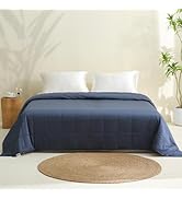 EP Mode Lightweight Quilt Blanket for Summer, 100% Viscose from Bamboo Fabric & Filling, Natural,...