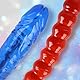 45cm Doppeldildo mit halb Rot und halb Blau - Realistischer Dildo für Frauen, Männer, Paare und Lesben Extrem flexibler und hochwertiger Anal-/G-Punkt-Stimulator Sexspielzeug