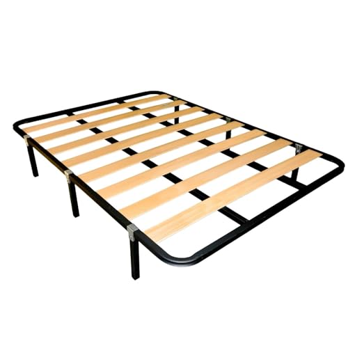 Somier 135x190 cm con 6 Patas, de Tubo acerado 30x30 mm con Refuerzo Central láminas de chopo y Pintura Metalizada