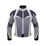 Zyxformis Summer Motorcycle Jacket, Breathable Mesh Motorcycle Riding Jacket For Men With CE Armored