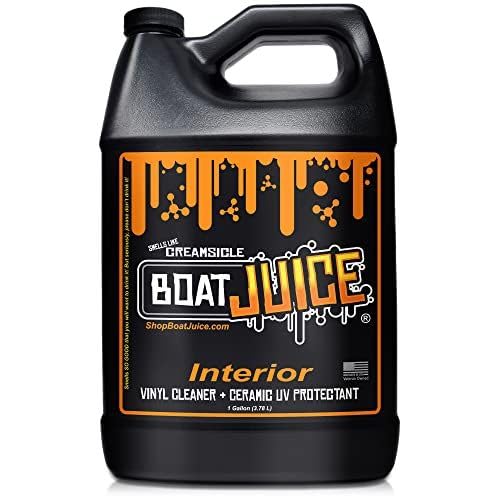 - Boat Juice 2in1 Interior Boat Cleaner & Protectant | Vinyl Boat Seat Cleaner + Ceramic UV Protection | Also for Upholstery, Carpet | Marine Detailing, Orange Creamsicle Scent, Made in USA (1 Gallon)