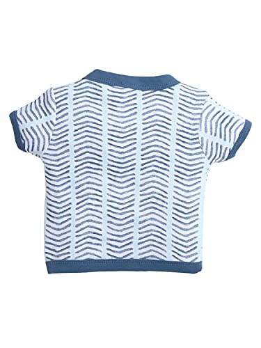 Image of Pooja Baby Baby Boys' & Baby Girls' T-Shirt Hosiery Cotton Clothing Jhabla /Vest Front Open T- Shirt with Snap Buttons Pack Of 4