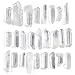 Jovivi 100g 0.22 lb Bulk Natural Polished Tumbled Clear Quartz Crystal Points Shards Average 0.6