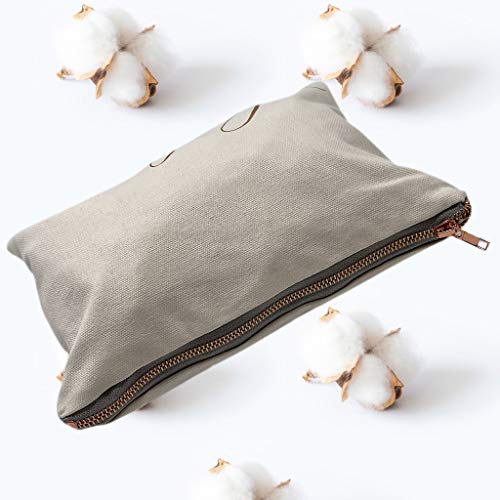 6 Bridesmaids Makeup Bags & 1 For Bride. 7 Large Canvas Toiletry Bags With Metal Zipper & Inside Lining. For Bachelorette Party Favors & Bridal Shower With Bridesmaid Proposal Cards. (Gray) #TOP1