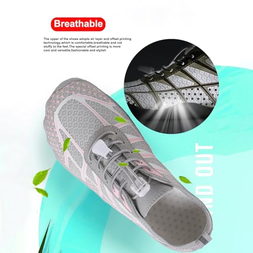 Image of Hike Barefoot Shoes Women Men Pro Water Footwear Wide Toe Box Non-Slip Unisex Athletic Outdoor Running Shoes