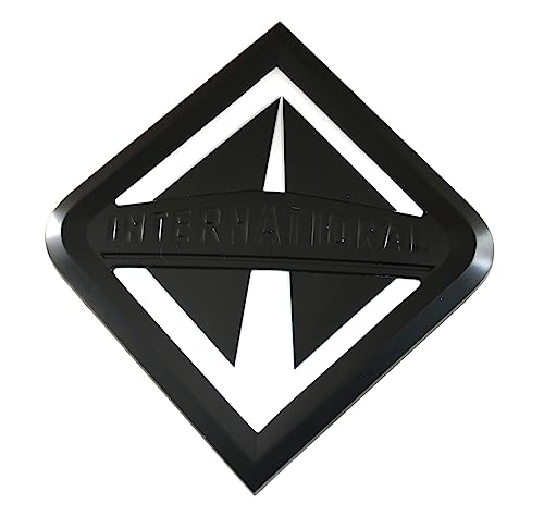 Image of 1x Grille International Emblem Truck Front Hood Badge Logo Replacement for International Truck All Series 3550901C2 (Black /White)
