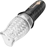 LZMYZ Elektrischer Masturbator Cup Sex Spielzeug mit 5 Rotationsmodi und 5 Vibrationsmodi für Die Männer Solo Taschenmuschi Blowjob Penis Masturbatoren mit 3D Realistischer Vagina Pussy Herren