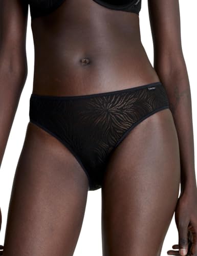 Calvin Klein Slip Forme Bikini Femme avec Élasthanne, Noir (Black), L