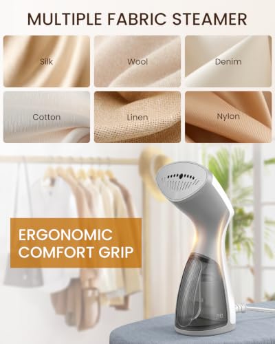 Image of BEAUTURAL Travel Steamer for Clothes, Dual Voltage for Worldwide Use, 1000W