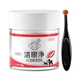 Pet Tear Stain Remover - 30g Mild Pet Eye Cleaner - Gentle Dogs Tear Stain Remover for Bathing Grooming Veterinary Home Indoors Outdoors Camping