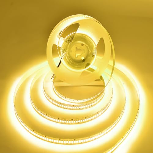 Image of SUYOOULIN LED Strip Lights, SMD 2835 2400 LEDs Light Strips, 66ft /20m 36000LM Flexible AC 110V Waterproof IP44 LED Ribbon Lighting for DIY Christmas Home Indoor Outdoor Decor(Golden)