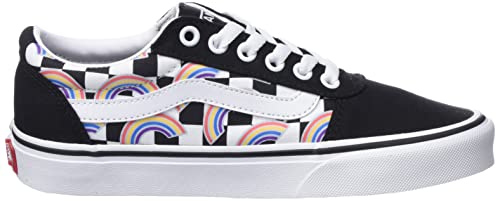 Vans Vans Women's Ward Seasonal Sneaker, Rainbow Checkerboard Multi White, 7.5 US
