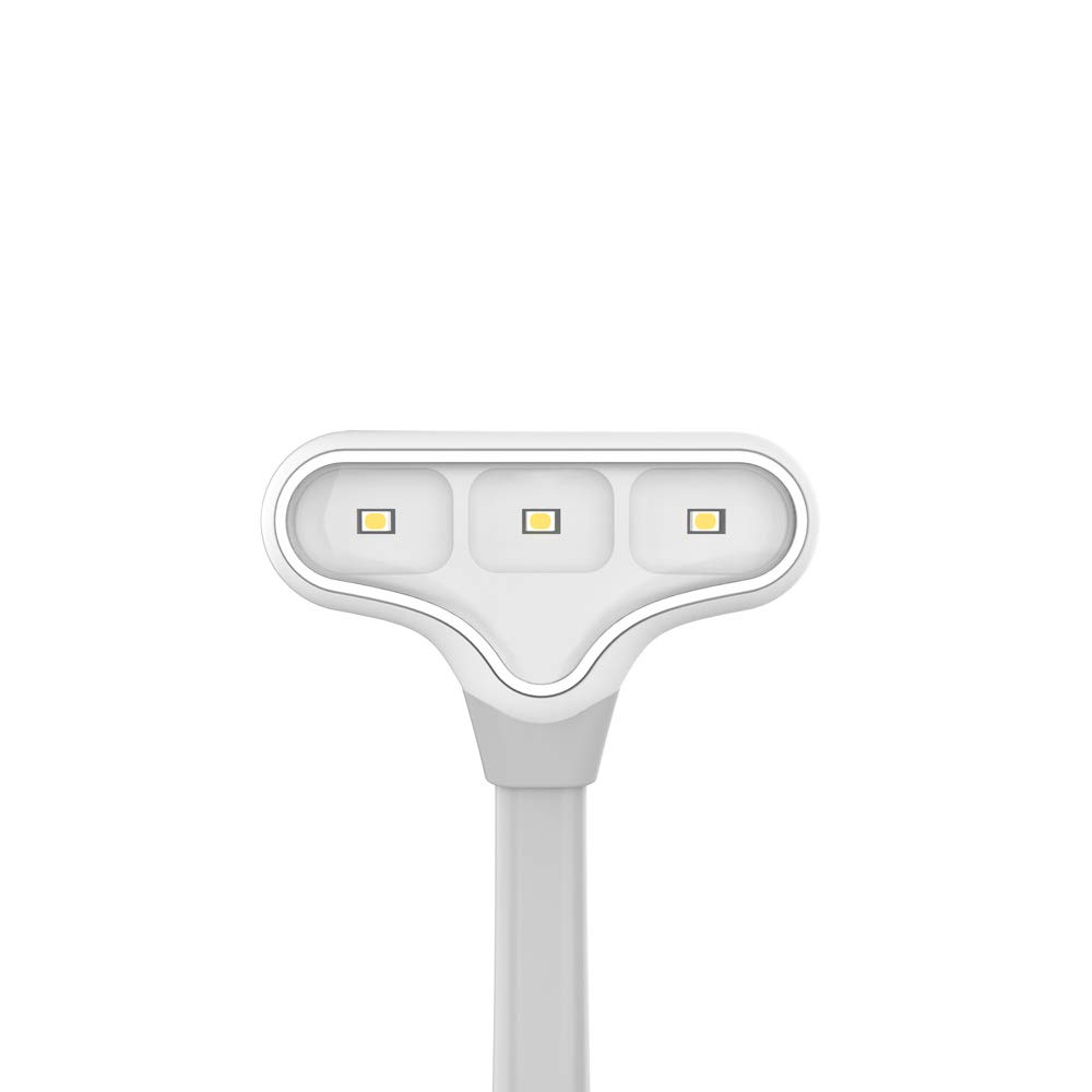 The Original Mighty Bright NuFlex Rechargeable Book Light, 35 Lumens of Warm Eye-Care Light, 3 Brightness Levels, 24 Hours of Battery Life, Durable, Flexible (White)